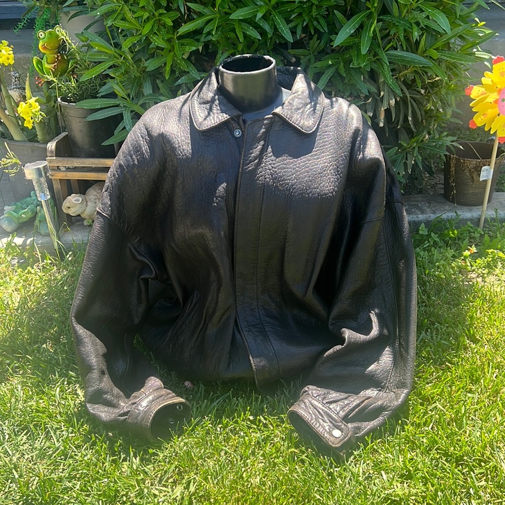 Men Leather jacket size L good condition vintage